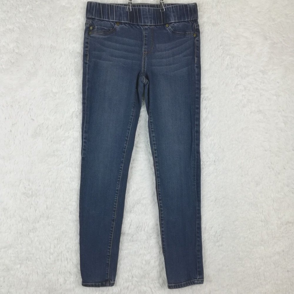 Liverpool Womens Jeans‎ Straight Leg Denim Blue Pull On Stretch Short 2